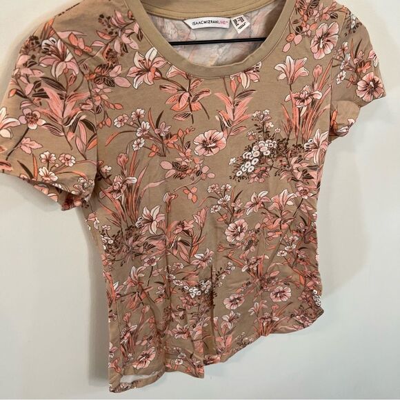 NWOT Isaac Mizrahi! Short-Sleeve Knit Top Floral | Size XXS - Picture 4 of 9